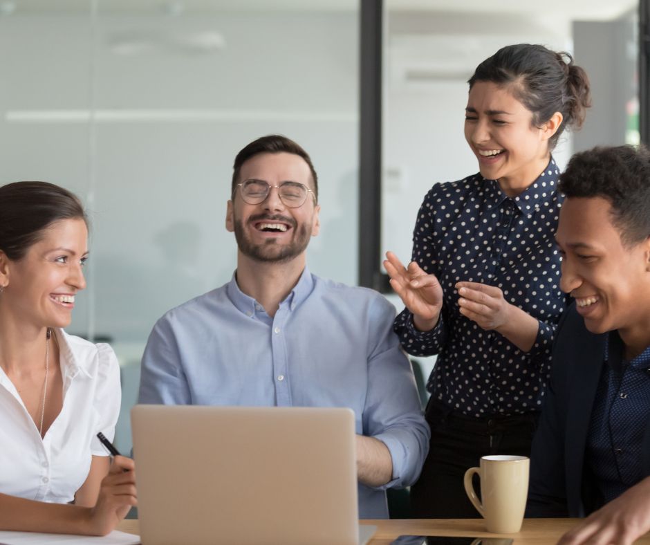 Team Helping Customers